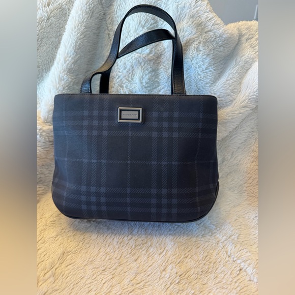 EUC Burberry Nova Check Small Tote in Charcoal/Black - Picture 1 of 16